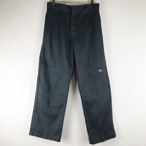 Dickies Loose Fit Double Knee Work Pants Straight Leg High Rise Charcoal 32x32